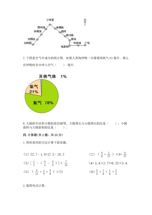 人教版六年级上册数学期末检测卷精品【b卷】.docx