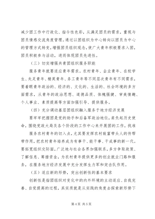 关于农村基层团组织建设的思考 (3).docx