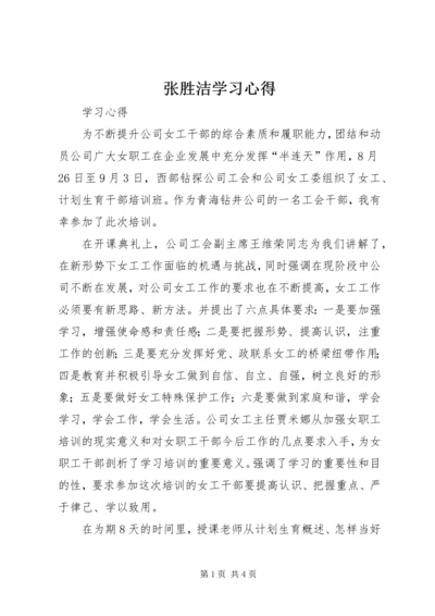 张胜洁学习心得.docx