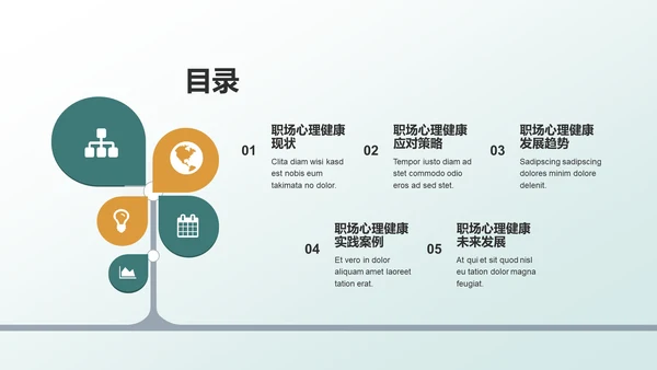 绿色职场心理健康调查与发展趋势分析PPT模板