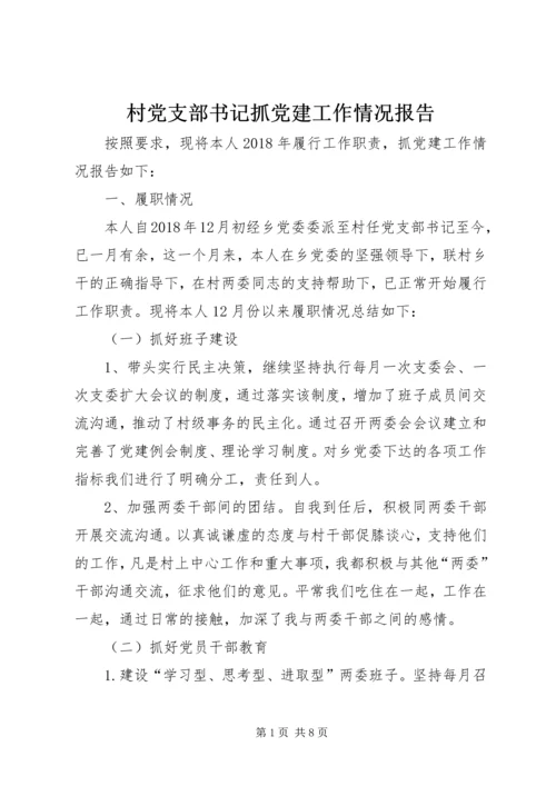 村党支部书记抓党建工作情况报告.docx