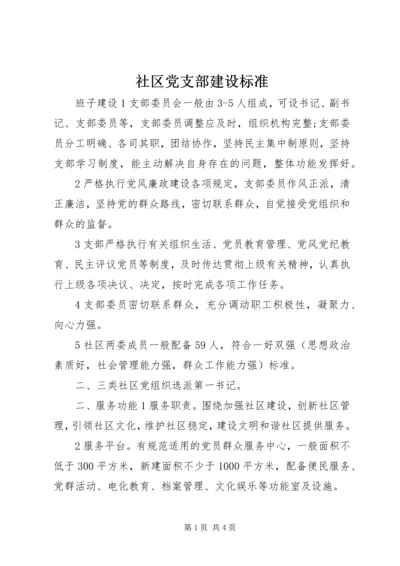 社区党支部建设标准.docx