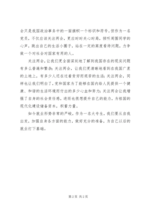 关于两会的思想报告.docx