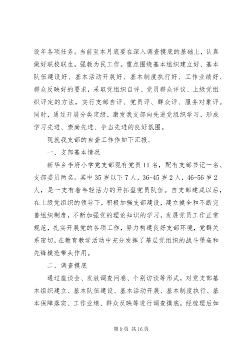 村党支部201X年开展基层组织建设年活动自查报告.docx