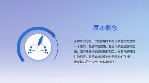 蓝色大气法律律法讲座动态PPT