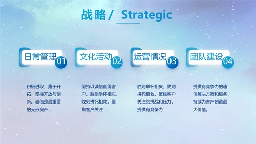 蓝色唯美星空公司企业宣传简介动态PPT