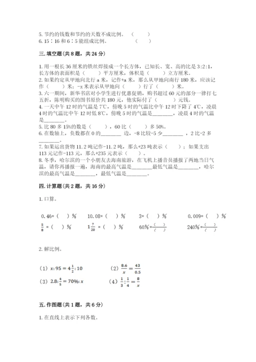 人教版六年级下册数学期末测试卷带答案（轻巧夺冠）.docx