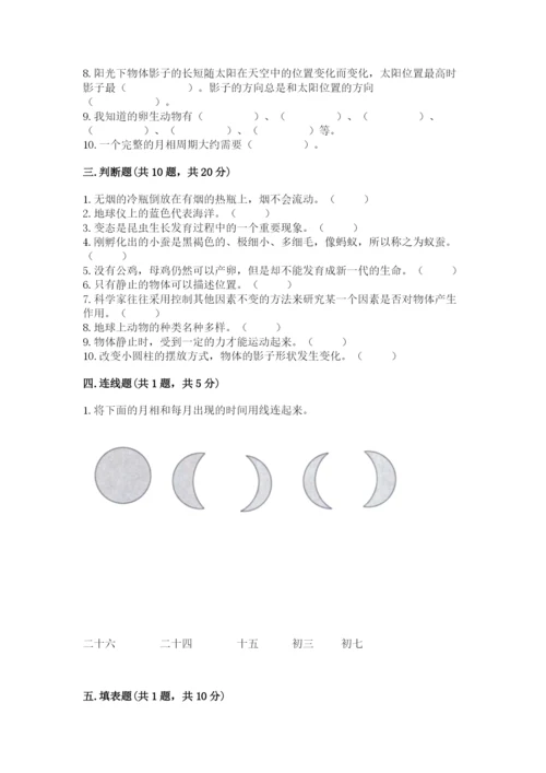 教科版科学三年级下册期末测试卷标准卷.docx