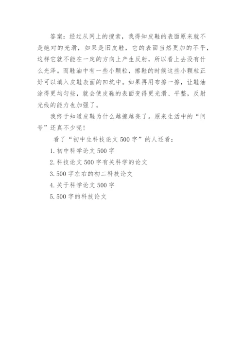 初中生科技论文500字精编.docx