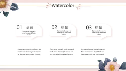 粉色简约美容宣传介绍动态PPT模板
