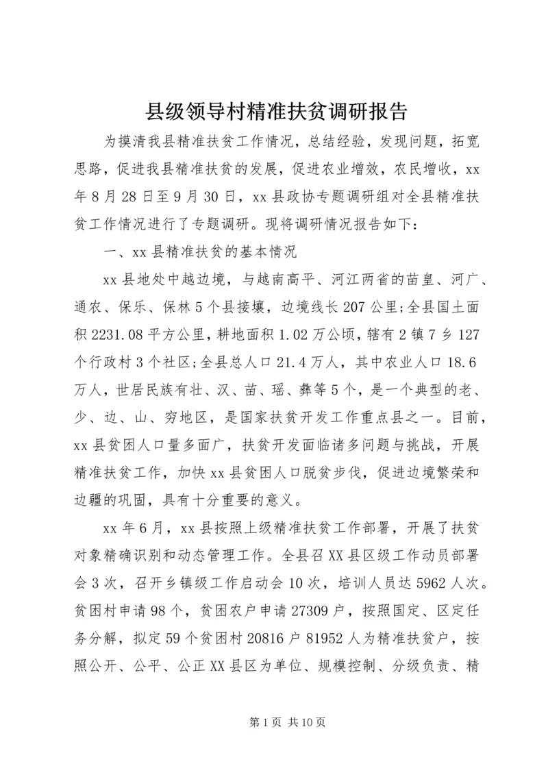 县级领导村精准扶贫调研报告.docx