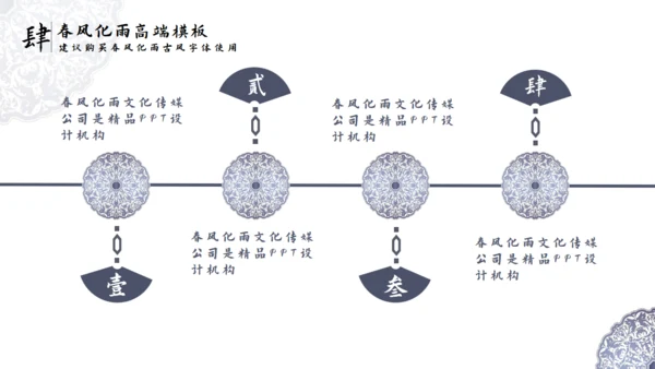 中国风青花瓷教育课堂通用PPT模板