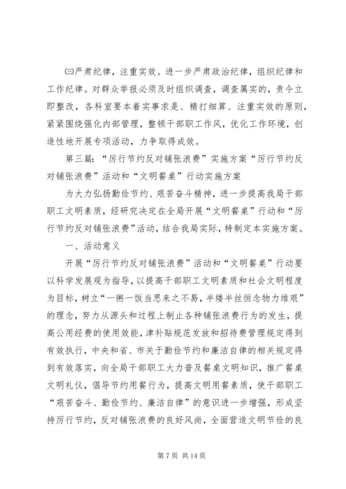 集中开展厉行节约反对铺张浪费专项活动实施方案.docx