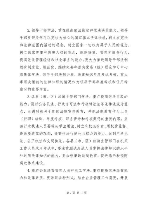 市旅游系统五五普法规划法制宣传教育第五个五年规划 (2).docx