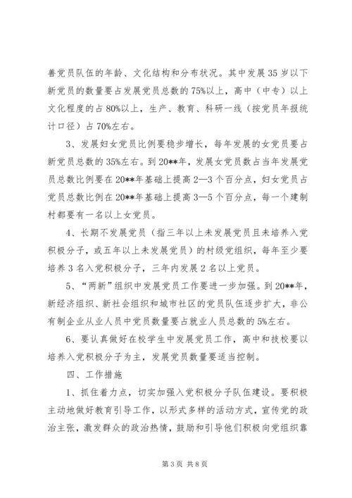 政府发展党员工作计划.docx