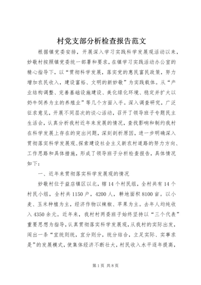 村党支部分析检查报告范文.docx