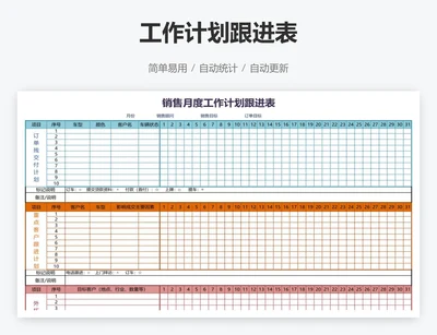 工作计划跟进表