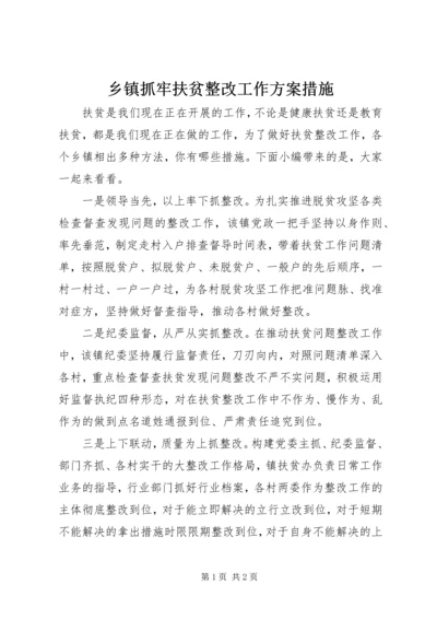 乡镇抓牢扶贫整改工作方案措施.docx