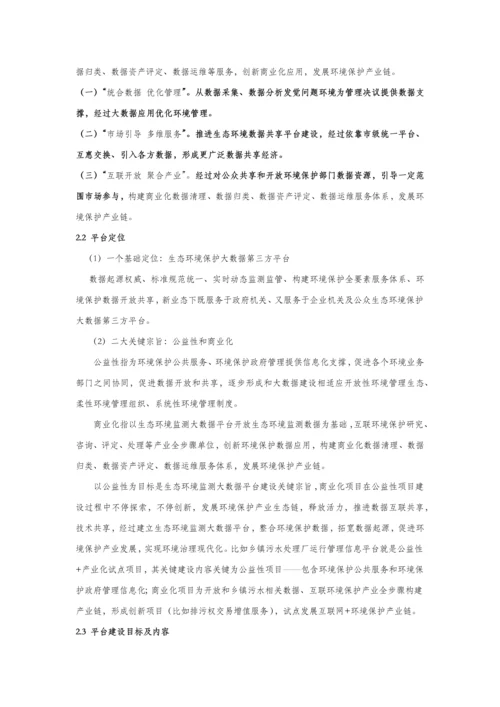 生态环境监测大数据平台建设及产业化运营专项方案.docx