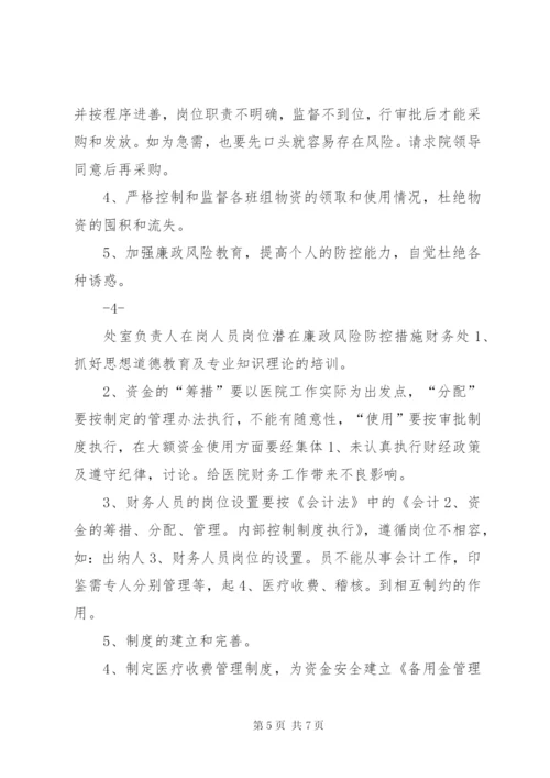 医院各科室廉政风险点汇总表.docx