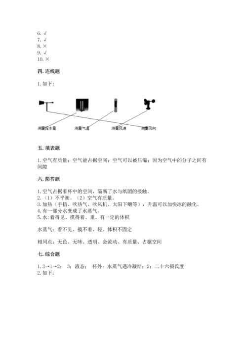 教科版三年级上册科学《期末测试卷》精品（完整版）.docx