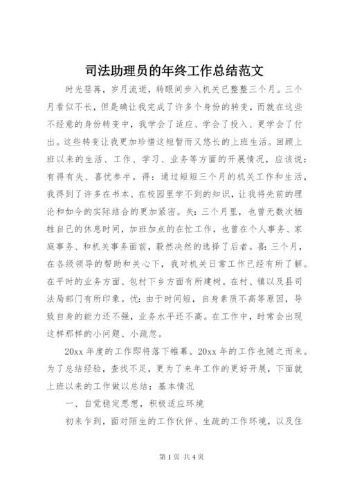 司法助理员的年终工作总结范文.docx