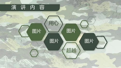 迷彩风八一部队军工作汇报PPT