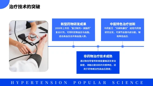 蓝色简约风全国高血压日科普PPT模板