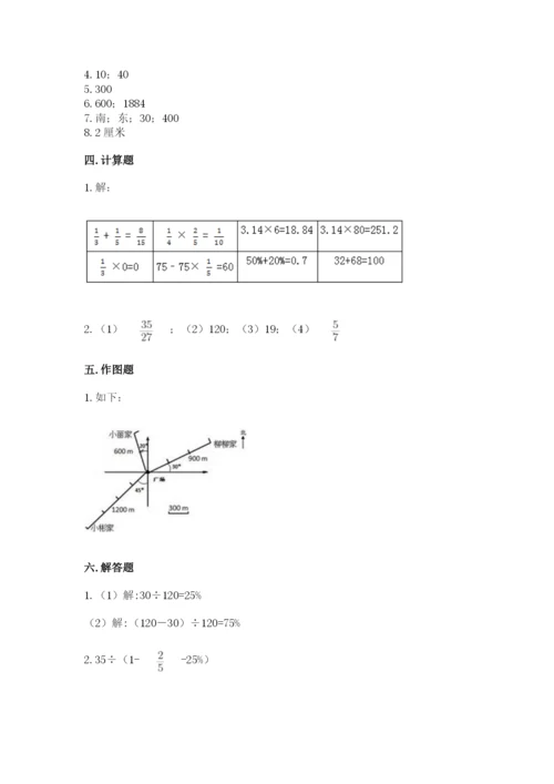 人教版六年级上册数学期末测试卷【新题速递】.docx