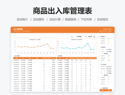 商品出入库管理表