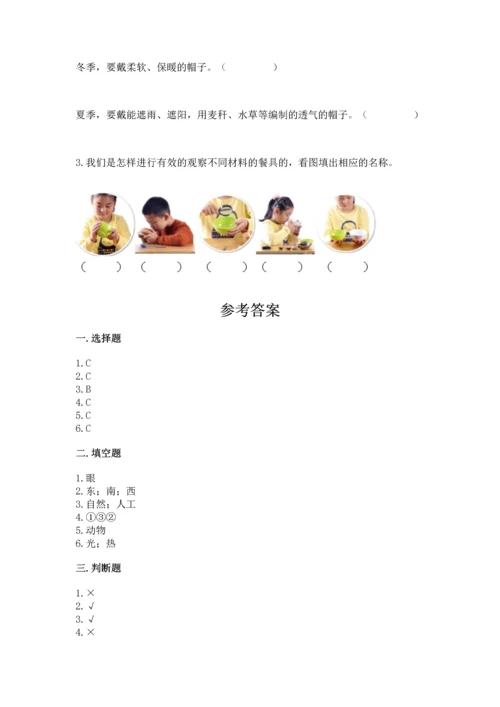 教科版二年级上册科学期末测试卷（综合卷）.docx