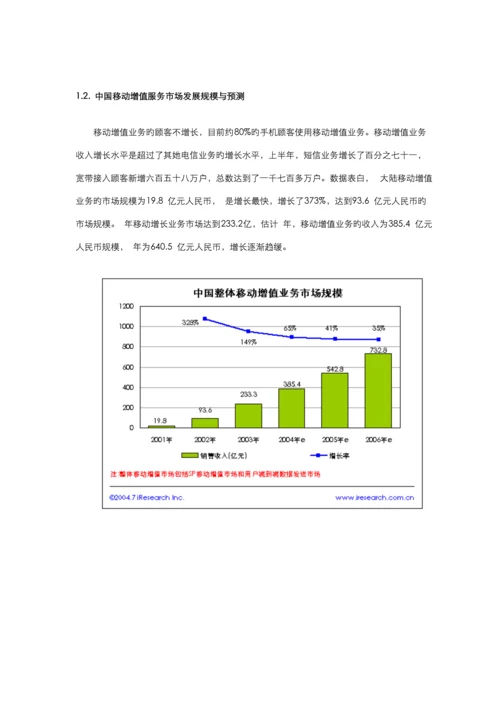 中国彩信市场专题研究报告.docx