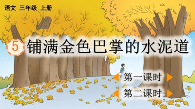 5 铺满金色巴掌的水泥道