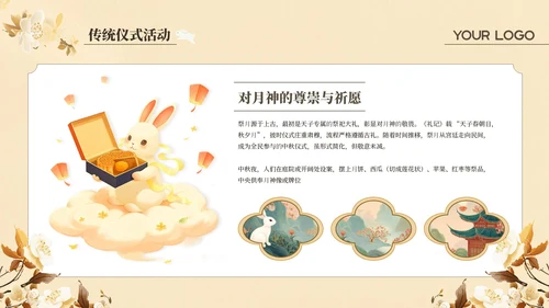 黄色中国风中秋佳节主题宣传介绍PPT模板