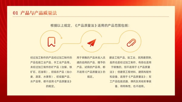 红金线条科技风工人剪影产品质量法解读动态PPT法律