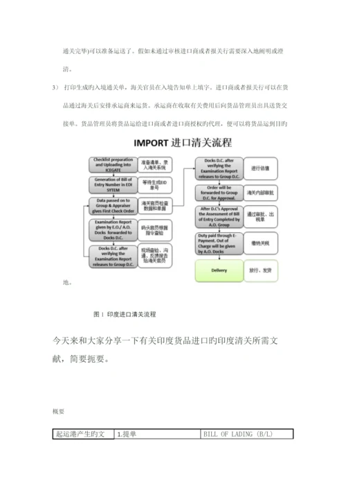 印度货物进口及进口清关流程.docx