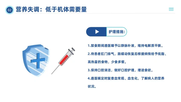 蓝色插画风脾破裂的护理查房培训