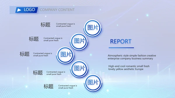 蓝色科技信息化建设工作总结PPT