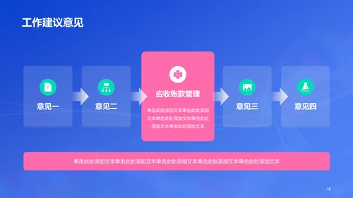 蓝色季度财务分析报告PPT