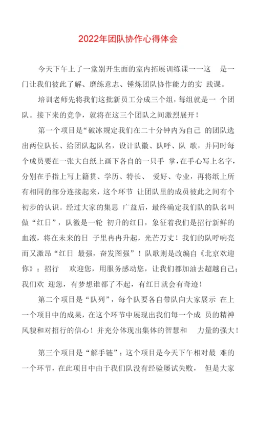 团队协作心得体会.docx
