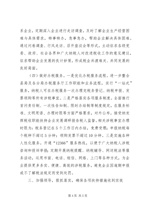 发挥税收职能扶持企业发展调研报告 (2).docx