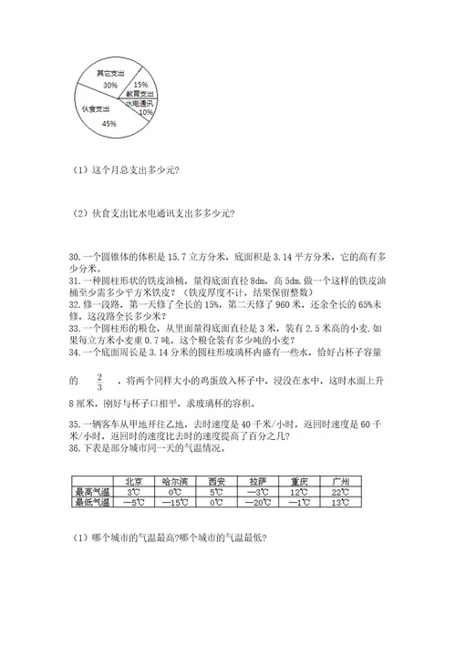 六年级小升初数学应用题50道及答案（基础提升）