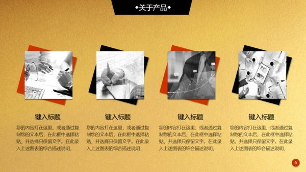 金色背景创业融资商业计划书通用PPT模板