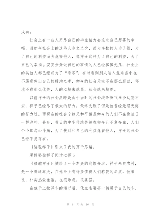 暑假骆驼祥子阅读心得10篇.docx