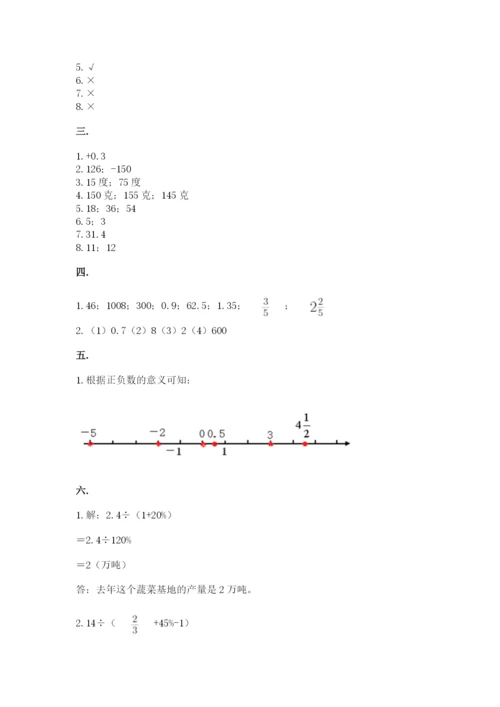 青岛版数学小升初模拟试卷及答案【考点梳理】.docx