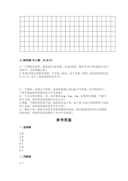 玉树县六年级下册数学期末测试卷word版.docx