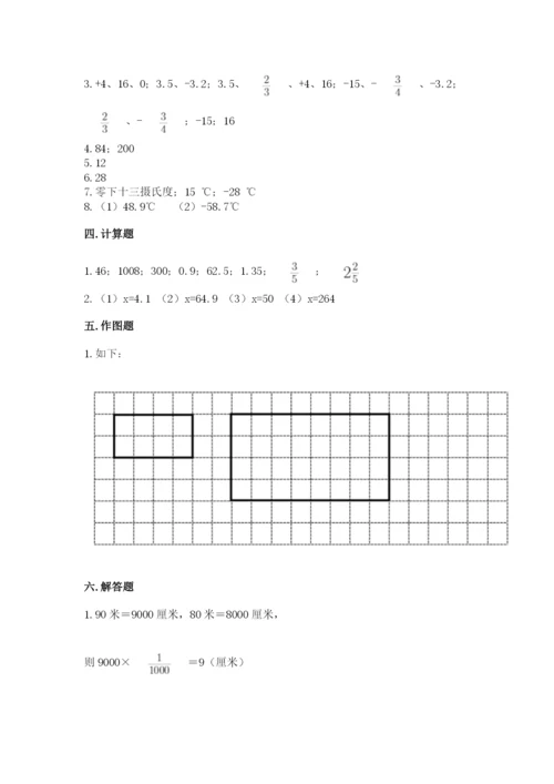 张家口市张北县六年级下册数学期末测试卷完整版.docx