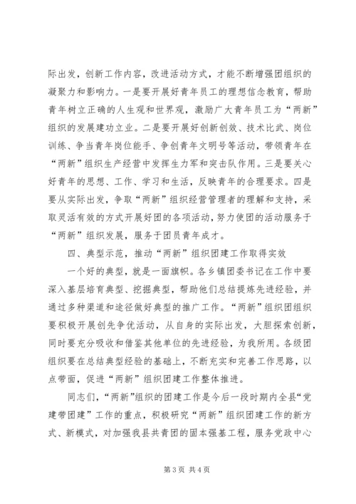 县两新组织推进大会发言.docx