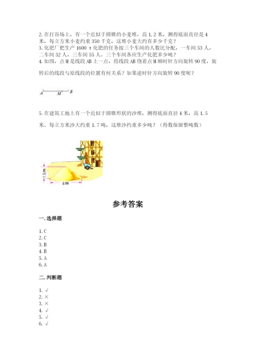 北师大版六年级下册数学期末测试卷附参考答案ab卷.docx