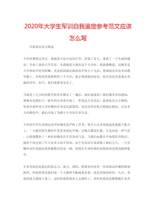 精编年大学生军训自我鉴定参考范文应该怎么写.docx